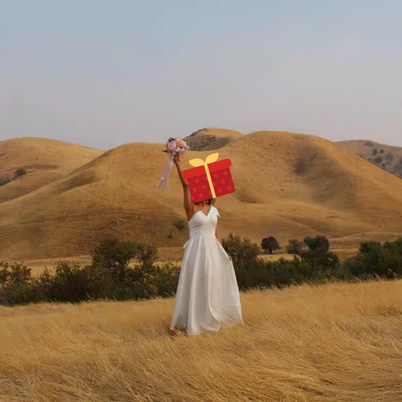 One Shoulder Satin A-line Floor Length Wedding/ Evening  Dress - Picture 10 of 10